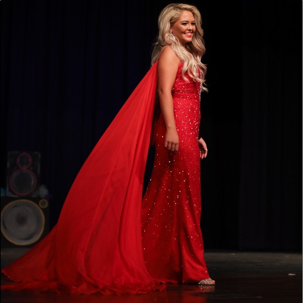 Red pageant dress